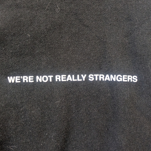 We’re Not Really Strangers WNRS Logo Hoodie Sweater M - Picture 3 of 7